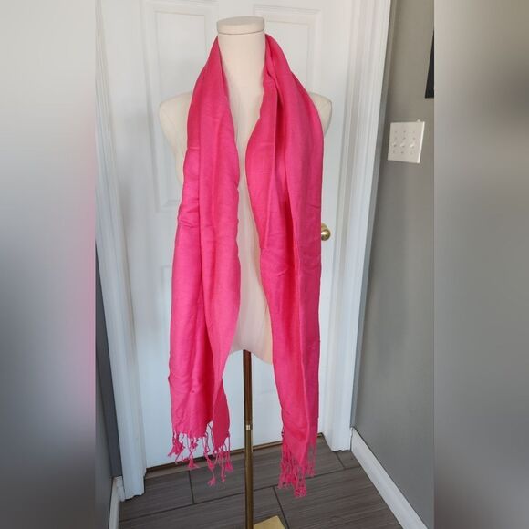 Vintage Le Chateau Hot Pink Scarf - Picture 2 of 2